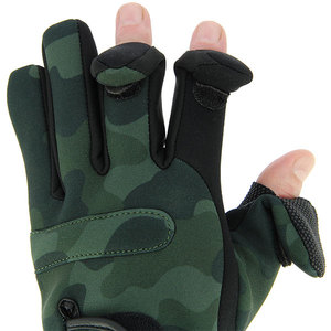 #4 Rękawiczki wędkarskie neoprenowe NGT Kamuflaż rom L